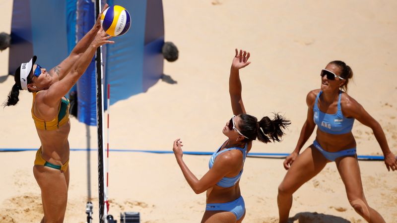 Beach Volleyball - Women - Pool C - Brazil (Agatha/Duda) v Argentina (Gallay/Pereyra)