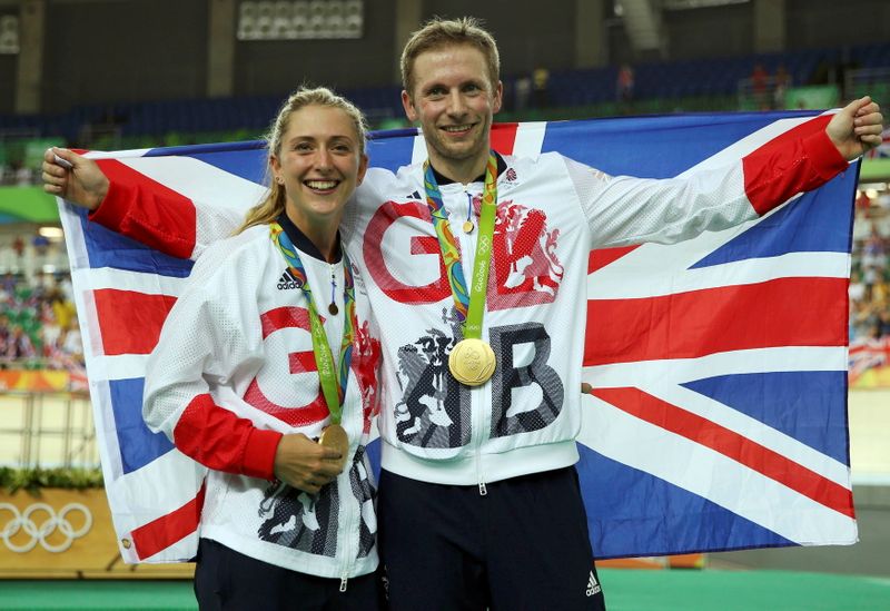 FILE PHOTO: Cycling Track - Men's Keirin Victory Ceremony