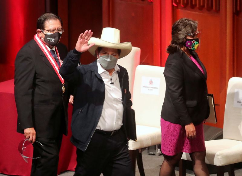 FILE PHOTO: Peru's Castillo given credentials after election win confirmed