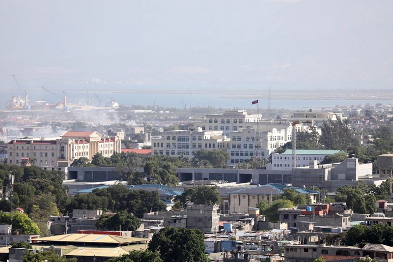 FILE PHOTO: A view of the area around Champs de Mar near the presidential palace, in Port-au-Prince