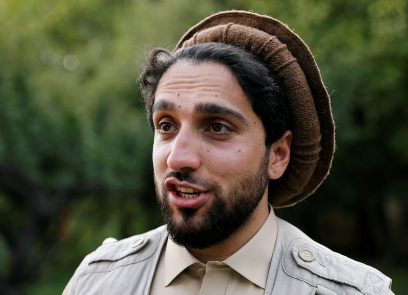 FILE PHOTO: Ahmad Massoud, son of Afghanistan's slain anti-Soviet resistance hero Ahmad Shah Massoud, speaks during an interview at his house in Bazarak, Panjshir province, Afghanistan