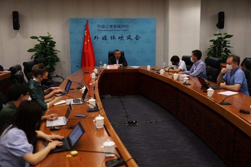 News conference on COVID-19 origin-tracking related issues, in Beijing