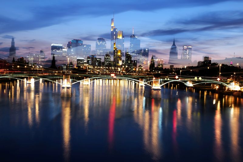 FILE PHOTO: The skyline with the banking district in Frankfurt