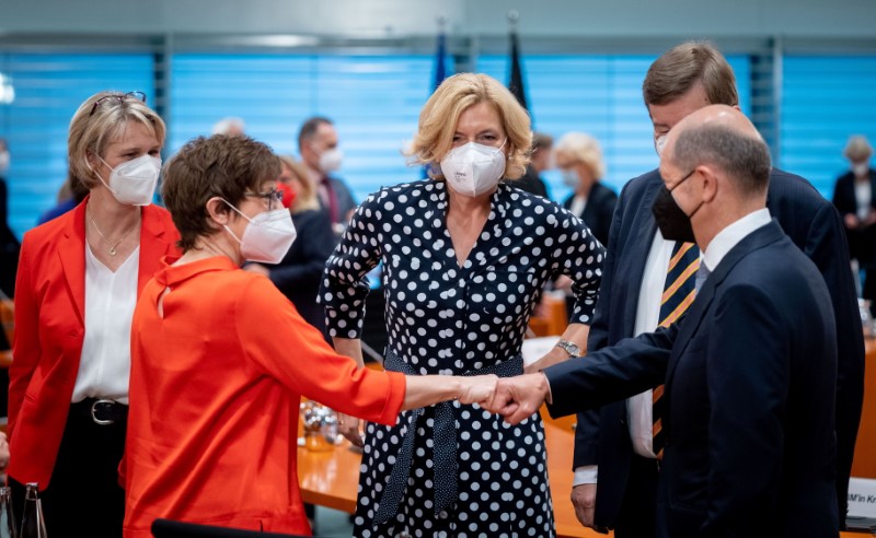 Weekly cabinet meeting at the Chancellery, in Berlin