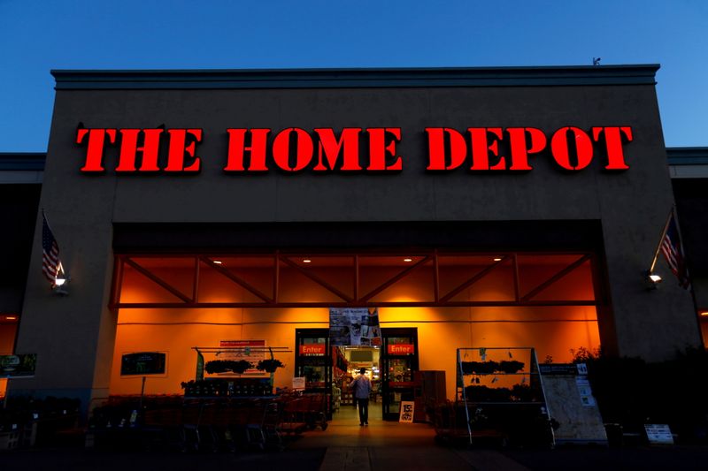 FILE PHOTO: FILE PHOTO: The logo of Home Depot is seen in Encinitas