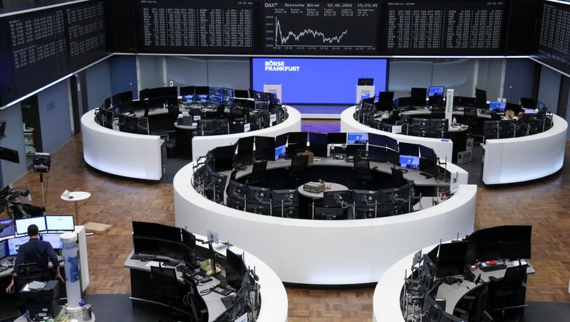 The German share price index DAX graph is pictured at the stock exchange in Frankfurt