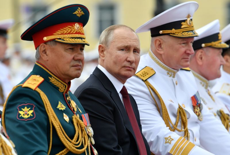 FILE PHOTO: Russia's President Putin attends the Navy Day parade in Saint Petersburg