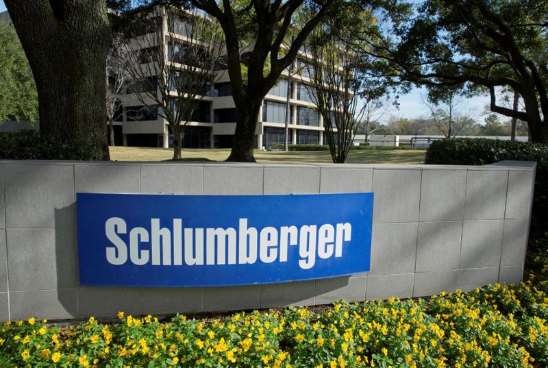 FILE PHOTO: The exterior of a Schlumberger Corporation building is pictured in West Houston