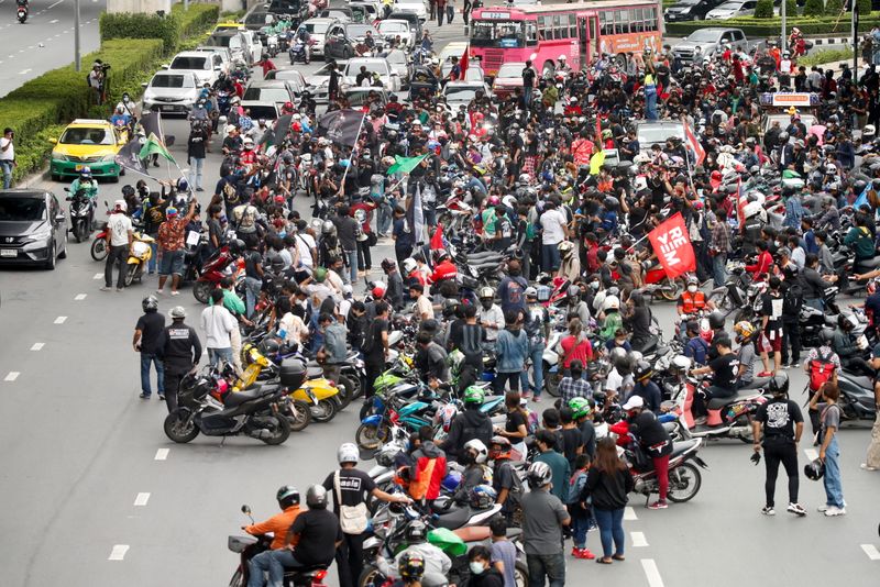 Protest against the government's handling of the COVID-19 pandemic in Bangkok