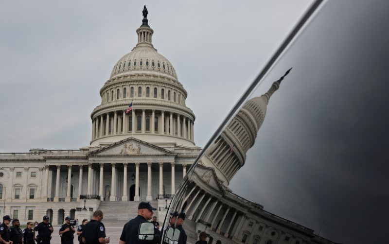 U.S. Capitol police outside the Capitol building in Washington