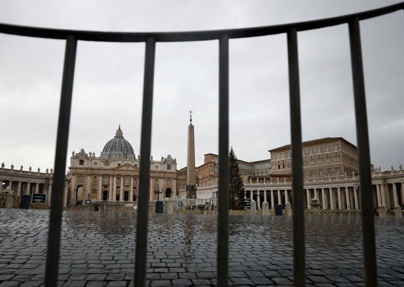 FILE PHOTO: General view of deserted St.Peter's square on New Year's Day amid the coronavirus disease (COVID-19) outbreak, at the Vatican