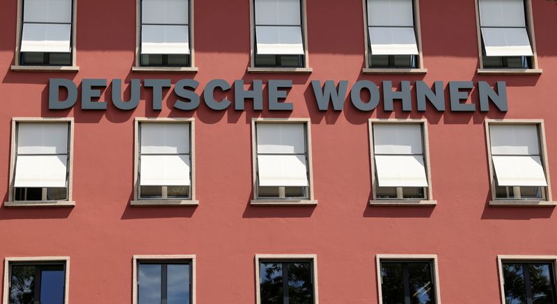 FILE PHOTO: An office building of the German property group Deutsche Wohnen is pictured in Berlin