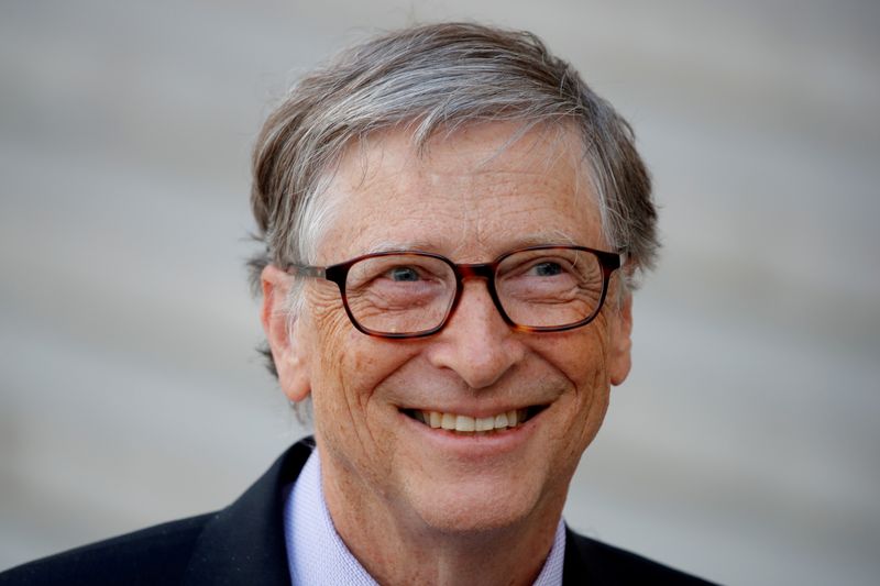 FILE PHOTO: Bill Gates, Co-Chair of Bill & Melinda Gates Foundation leaves the Elysee Palace in Paris, France