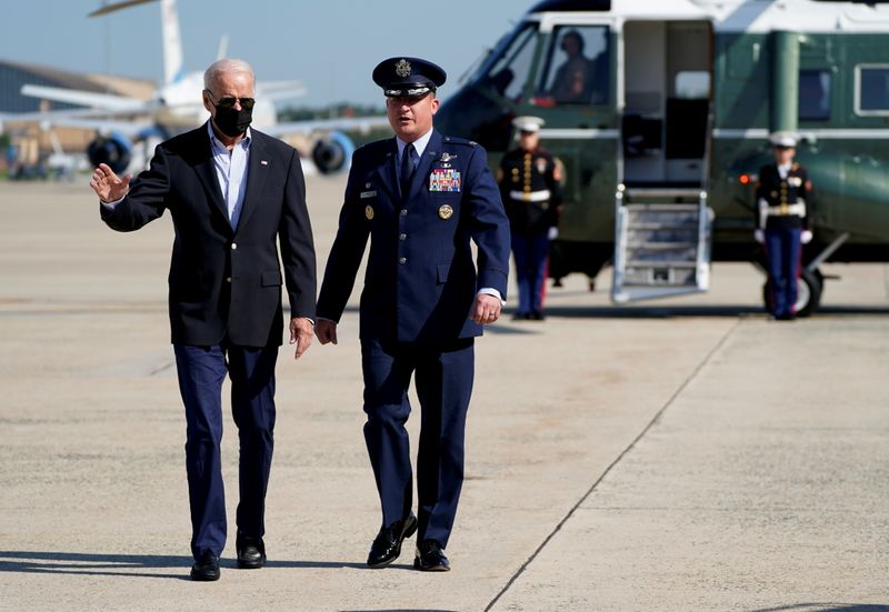 U.S. President Biden tours hurricane-affected areas in New York and New Jersey