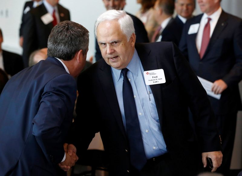 FILE PHOTO: Fedex CEO Fred Smith is pictured at a business roundtable meeting of company leaders in Washington