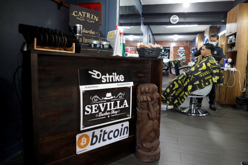FILE PHOTO: El Salvador prepares to use Bitcoin as a legal tender, in Santa Tecla
