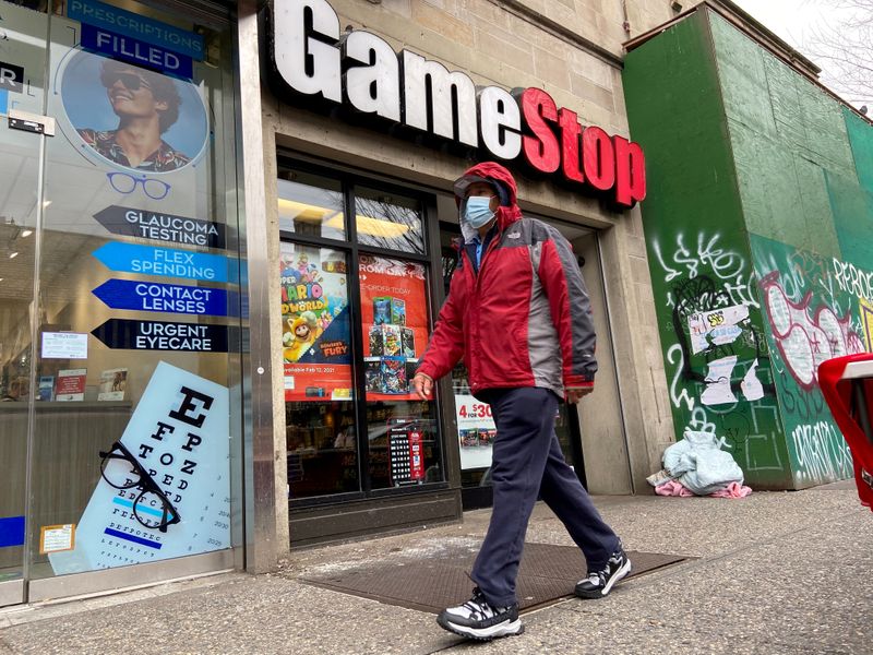 FILE PHOTO: A GameStop store is seen in the Jackson Heights neighborhood of New York City