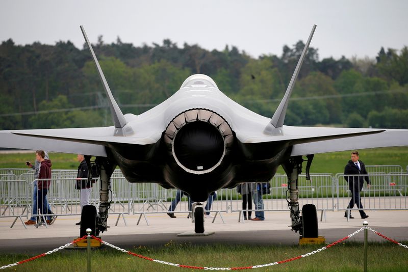 FILE PHOTO: FILE PHOTO: A Lockheed Martin F-35 aircraft is seen at the ILA Air Show in Berlin