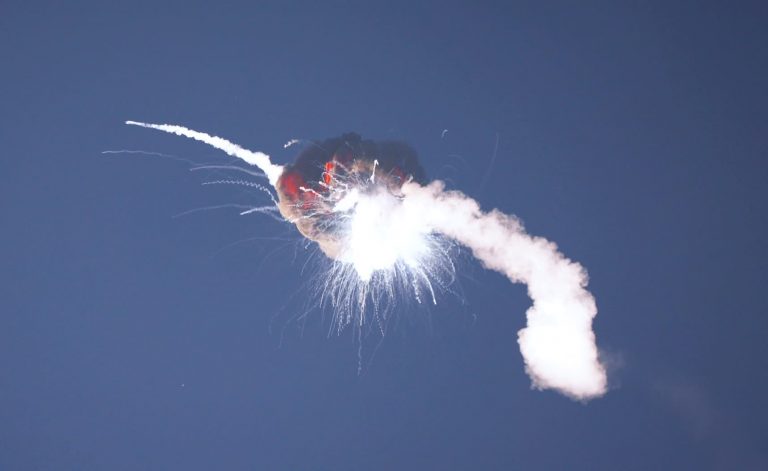 Photos show space company Firefly’s first rocket explode during launch above California