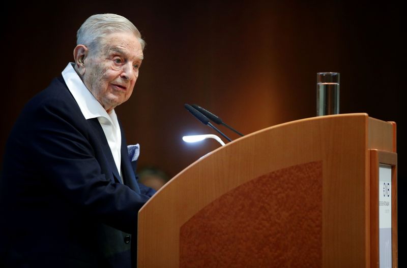 FILE PHOTO: Billionaire investor George Soros is awarded the Schumpeter Prize in Vienna