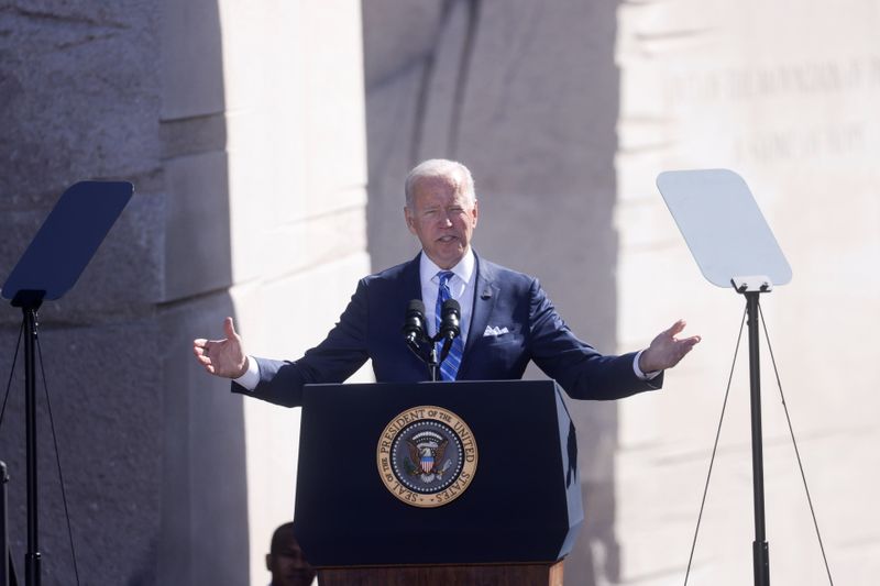 FILE PHOTO: U.S. President Biden attends 10th anniversary celebration of Martin Luther King, Jr. Memorial in Washington