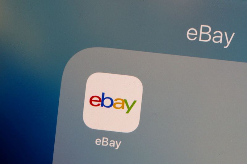 FILE PHOTO: The eBay logo is pictured on a phone screen in this photo illustration