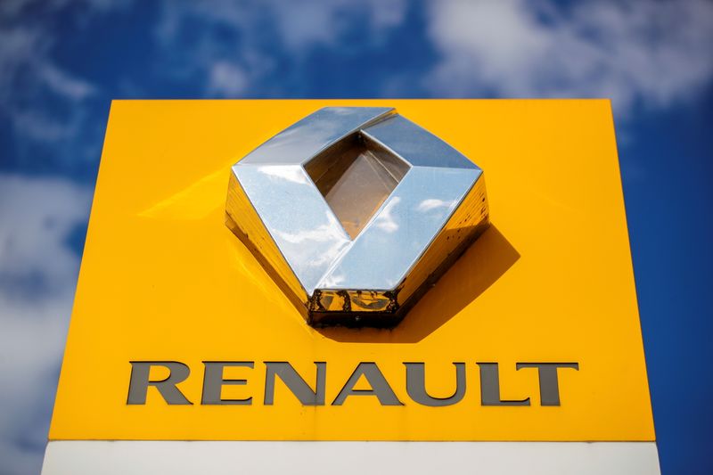 FILE PHOTO: A logo of Renault carmaker is seen in Paris