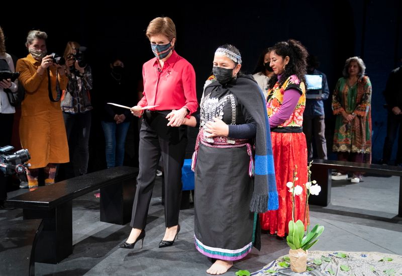 Scotland's First Minister Sturgeon meets indigenous delegates ahead of COP26, in Glasgow