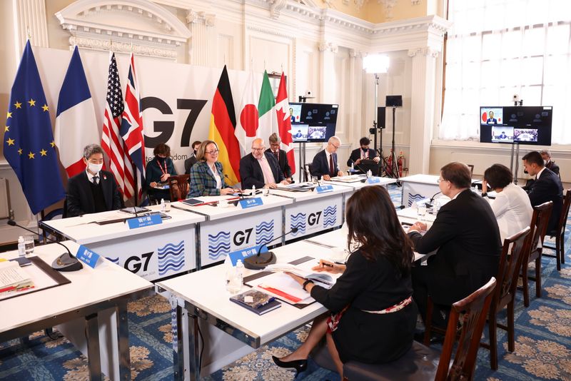 Trade Ministers attend a G7 trade summit at Mansion House, in London