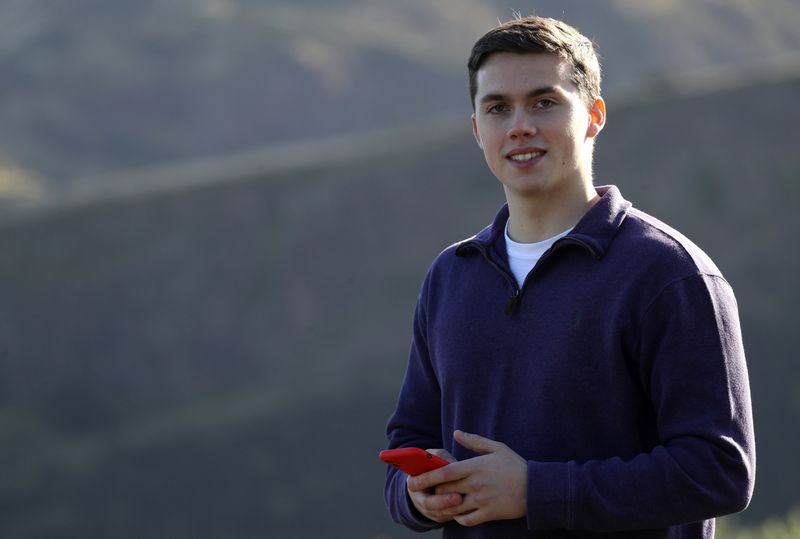 Josh Gausden a finance Instagram Influencer poses for a photograph in Edinburgh, Scotland