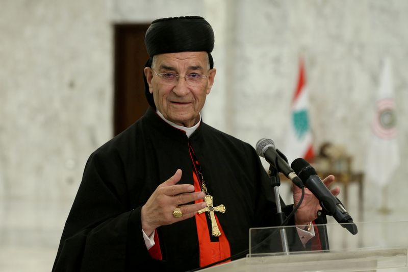 FILE PHOTO: Lebanese Maronite Patriarch Bechara Boutros Al-Rai speaks after meeting with President Michel Aoun at the presidential palace in Baabda