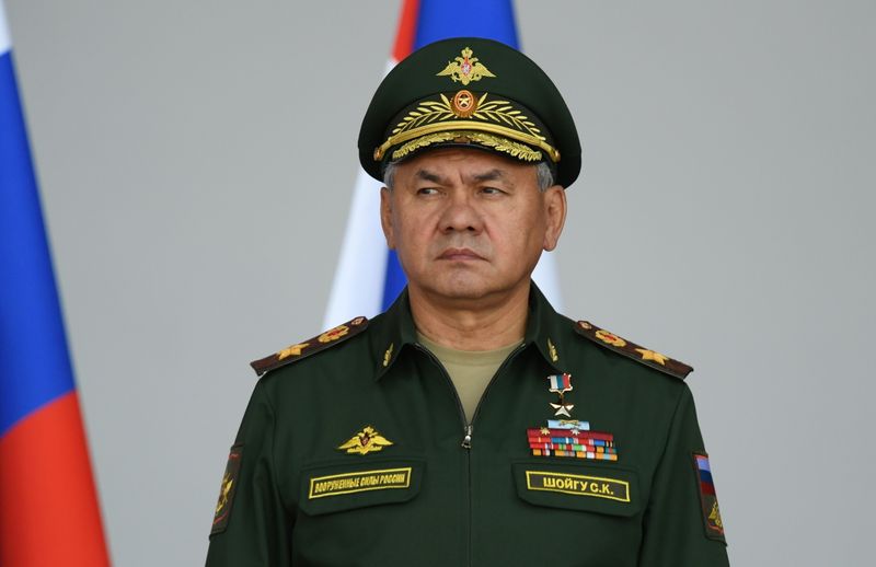 FILE PHOTO: Russian Defence Minister Shoigu attends the opening ceremony of the International military-technical forum 