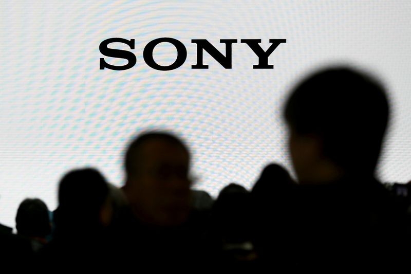 FILE PHOTO: The logo of Sony Corp is seen at the CP+ camera and photo trade fair in Yokohama