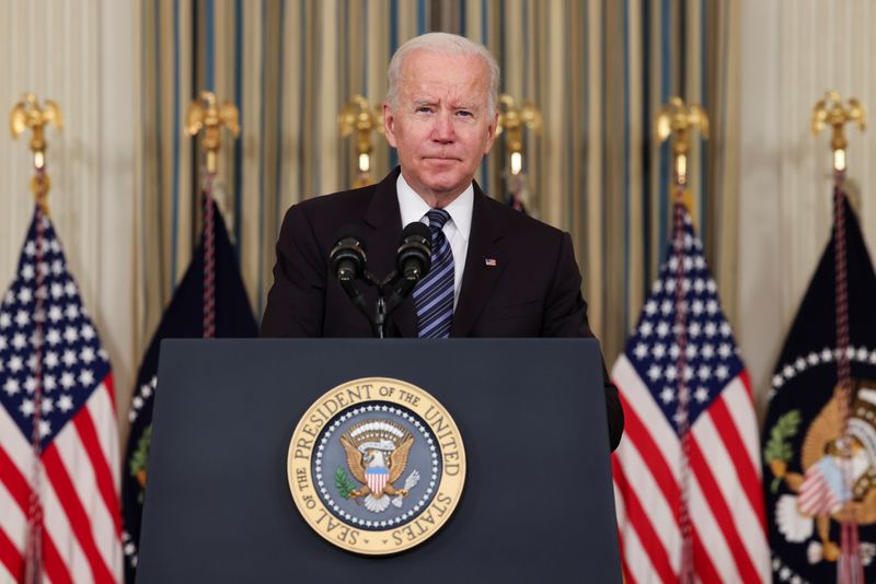 U.S. President Joe Biden delivers remarks on the October jobs report at the White House