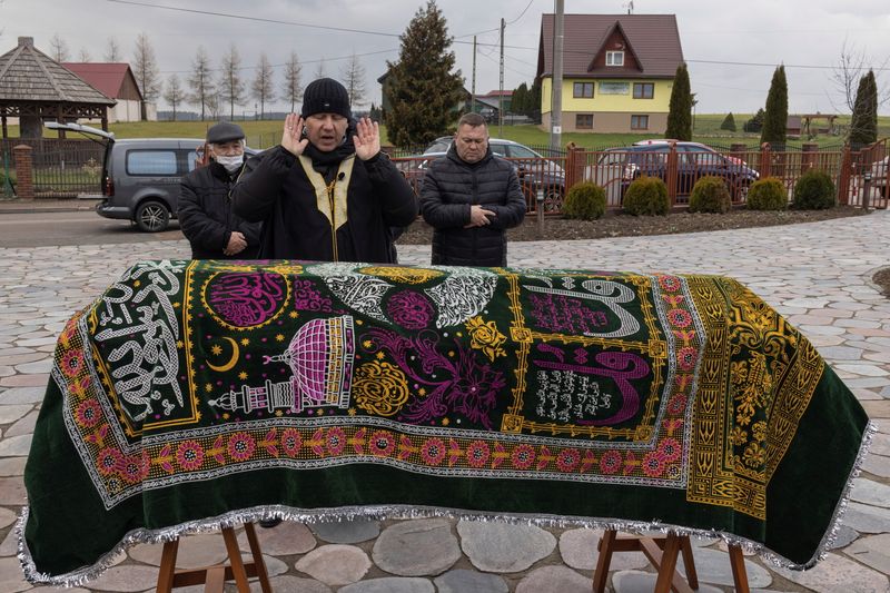 Unnamed migrant buried near Belarus border by Polish Tatars