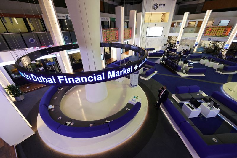 FILE PHOTO: A general view of the Dubai Financial Market in Dubai