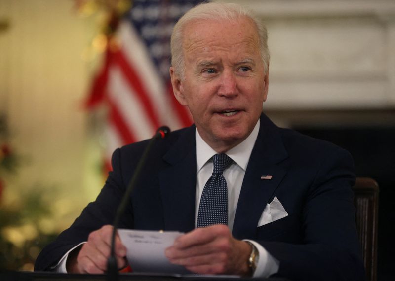 U.S. President Biden meets with members of the White House COVID-19 Response Team about the Omicron Variant at the White House