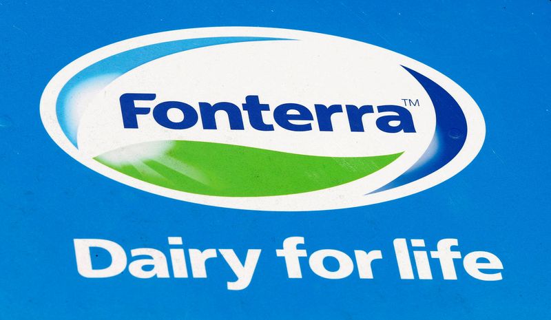 FILE PHOTO: The Fonterra logo is seen near the Fonterra Te Rapa plant near Hamilton, New Zealand