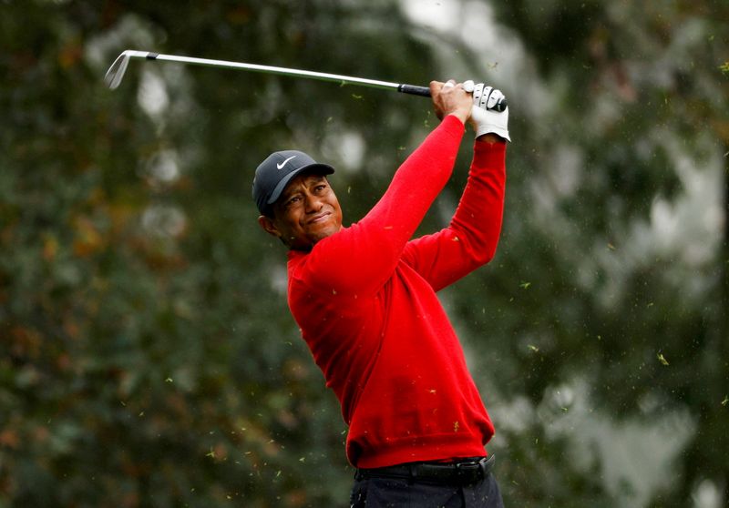 FILE PHOTO: Tiger Woods during the final round of The Masters