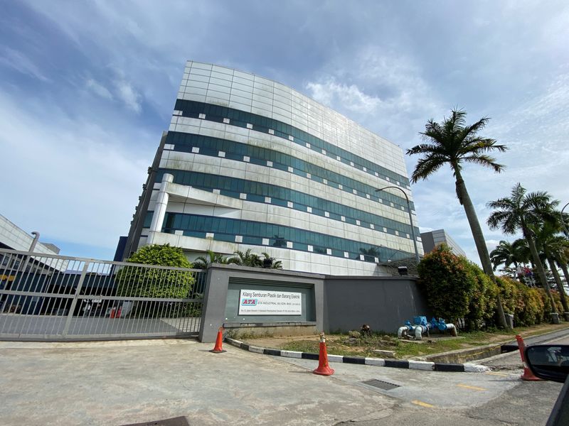 FILE PHOTO: View of the exterior of one of the ATA IMS Bhd factory buildings in an industrial park in Johor Bahru