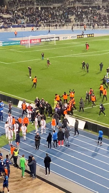 FILE PHOTO: Soccer-Paris FC v Lyon French Cup game abandoned following crowd trouble