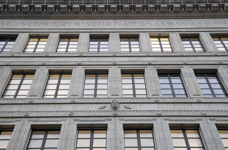 A general view of the building of the Swiss National Bank in Zurich