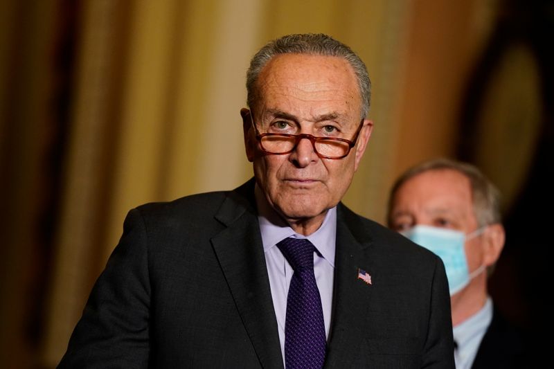 FILE PHOTO: U.S. Senate Democrats hold weekly policy lunch at U.S. Capitol in Washington