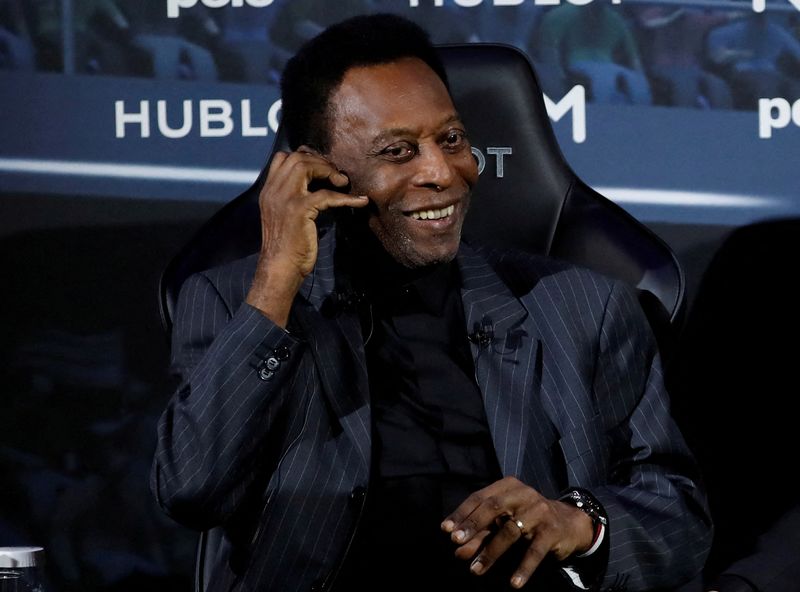 FILE PHOTO: Brazilian soccer legend Pele is seen in Paris