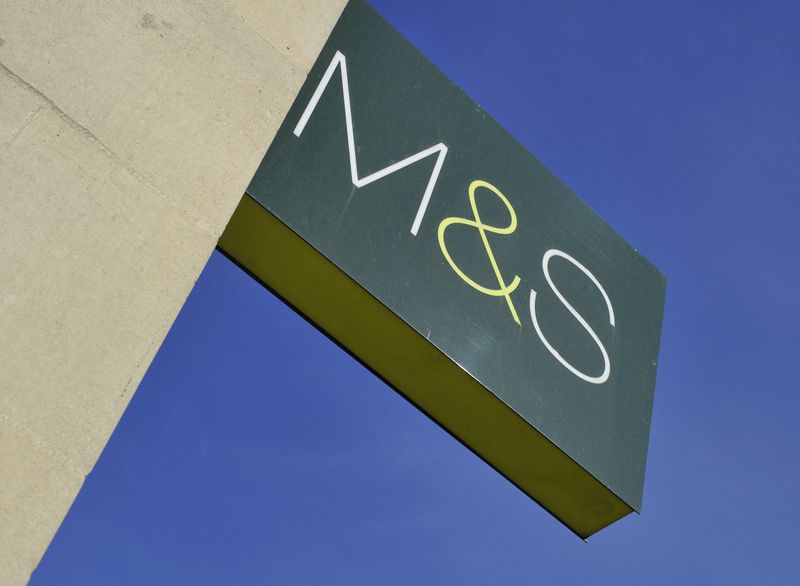 A branch of retail store Marks and Spencer is seen in central London