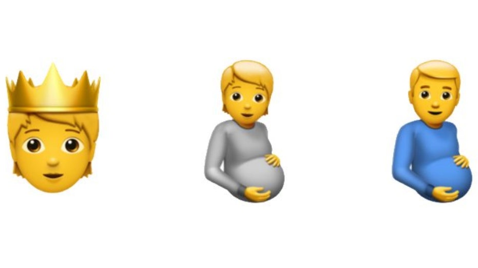 Pregnant man emoji Apple iOS 15.4 (Emojipedia blog)