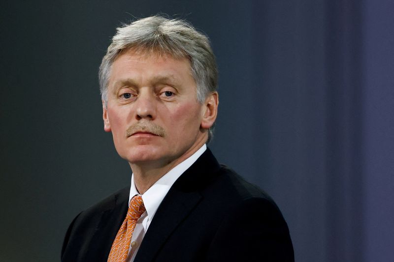 FILE PHOTO: Kremlin spokesman Dmitry Peskov attends an annual end-of-year news conference of Russian President Vladimir Putin in Moscow