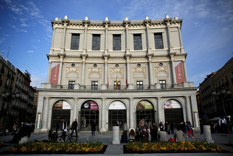 FILE PHOTO: A general view shows the Teatro Real (Royal Theatre), a major opera house, at Plaza de Oriente (Oriente square) in Madrid, Spain