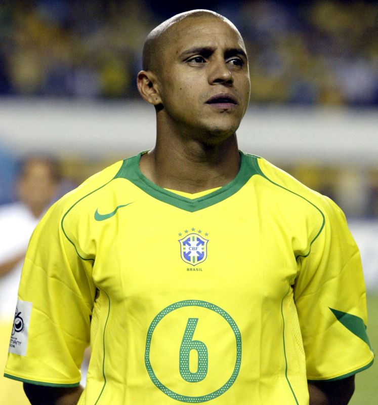 FILE PHOTO: Brazilian defender Roberto Carlos