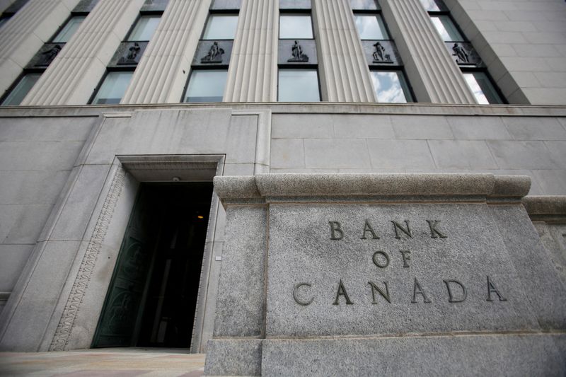 FILE PHOTO: A sign is pictured outside the Bank of Canada building in Ottawa